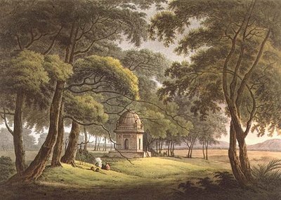 Egy mór hölgy sírja, Bengália, metszette Joseph Constantine Stadler (1780-1812), kiadta Edward Orme (1774-1820) 1803 (litográfia). alkotó: Thomas Daniell