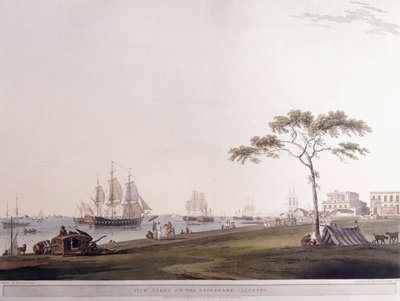 Kilátás az Esplanaderól, Kalkutta, 1797 alkotó: Thomas Daniell