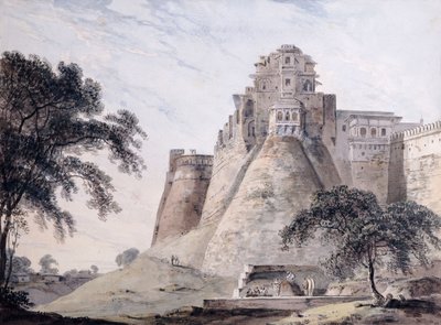 Kilátás az erődre, Jaunpur, Uttar Pradesh, alkotó: Thomas Daniell