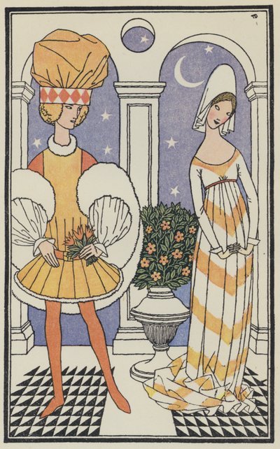 Illusztráció Boccaccio Dekameronjához (színes litográfia) alkotó: Thomas Derrick