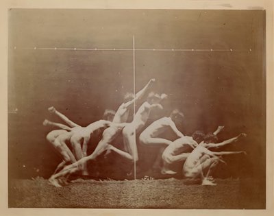 Marey Wheel fényképei azonosítatlan modellről, 1884. alkotó: Thomas Eakins
