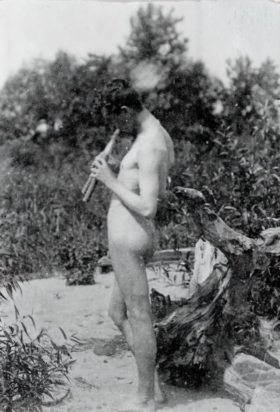 Standing Piper Study for Arcadia, c. 1883. alkotó: Thomas Eakins