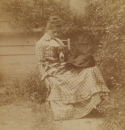 [Susan Macdowell (később Thomas Eakins felesége) egy szetterrel] alkotó: Thomas Eakins