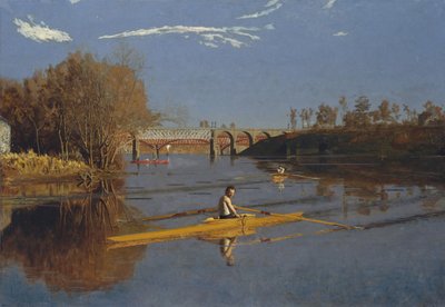A bajnok egypárevezős Max Schmitt egypárevezősben, 1871. alkotó: Thomas Eakins