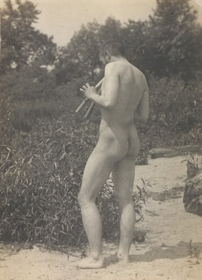 Thomas Eakins, akt, Pipás játék, kb. 1883. alkotó: Thomas Eakins