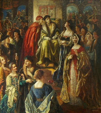 VII. Henrik király pénzbírságot szabott ki Bristol polgáraira, mert a feleségeik olyan finoman voltak öltözve alkotó: Thomas Edwin Mostyn