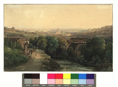 Blick auf Heiligenstadt und Wien vom Nußberg aus alkotó: Thomas Ender