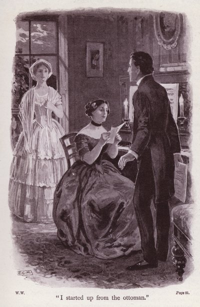 Illusztráció: The Woman In White, Wilkie Collins (litho) alkotó: Thomas Eyre Macklin