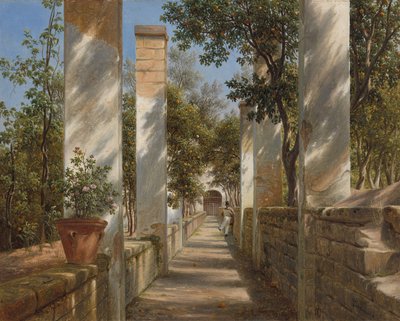Pergola narancsokkal, 1834 körül (olaj, papír, vászonra festve) alkotó: Thomas Fearnley