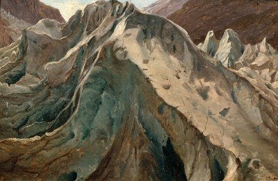 Tanulmány a Grindewald-gleccserről alkotó: Thomas Fearnley
