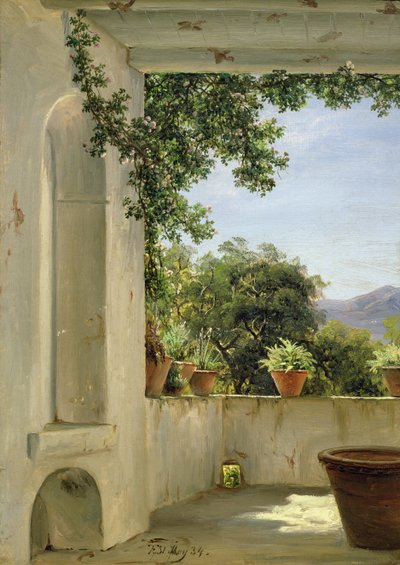 Terasz Sorrentóban alkotó: Thomas Fearnley