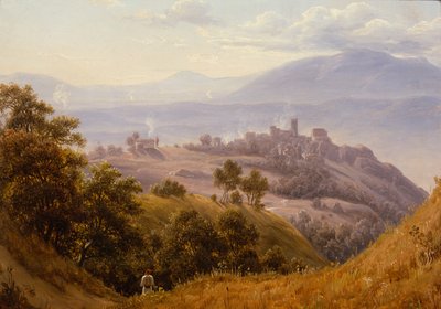Olevano látképe, 1834 körül (festmény) alkotó: Thomas Fearnley