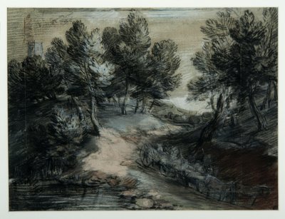 Egy fakocsi egy erdei úton, 1775-80 alkotó: Thomas Gainsborough