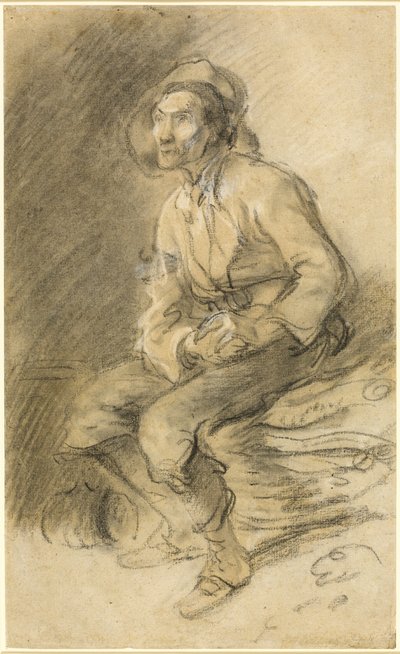 Egy favágó egy köteg faggyún ülve alkotó: Thomas Gainsborough