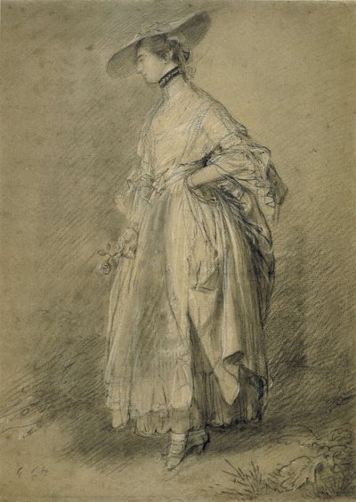 "Egy nő egy rózsával" alkotó: Thomas Gainsborough