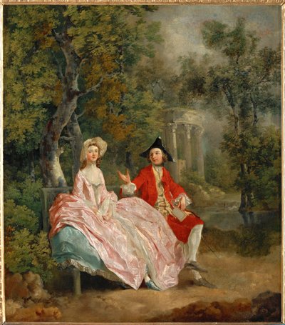 Conversation dans un parc - A művész és felesége, Margaret egy parkban ... alkotó: Thomas Gainsborough