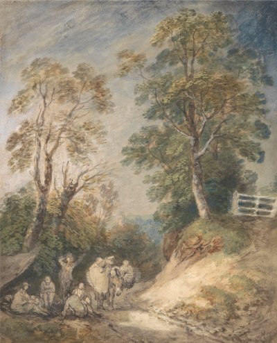 Country Lane cigányok pihenő alkotó: Thomas Gainsborough