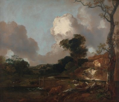 Táj a patakkal és a gáttal alkotó: Thomas Gainsborough