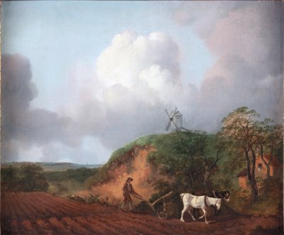 Két lóval szántó parasztember, 1750-1753 alkotó: Thomas Gainsborough