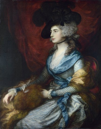 Sarah Siddons (1755-1831) portréja - Thomas Gainsborough (1727-1788) peinture, Olaj, vászon 1785 - National Gallery, London 126x99,5 alkotó: Thomas Gainsborough