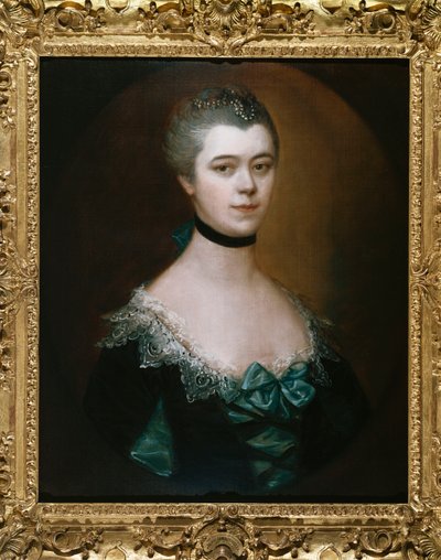 Sussex grófnőjének portréja, mellhosszú, kék színű ruhában, fekete homlokzattal alkotó: Thomas Gainsborough