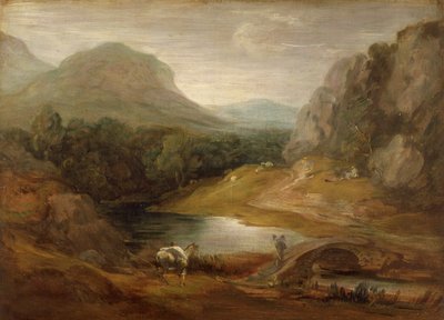 Sziklás táj egy híddal alkotó: Thomas Gainsborough