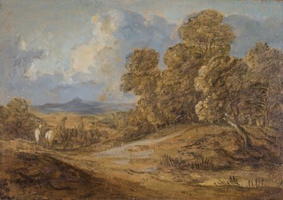 Erdős táj lóháton ülő alakokkal, 1785-1788. alkotó: Thomas Gainsborough