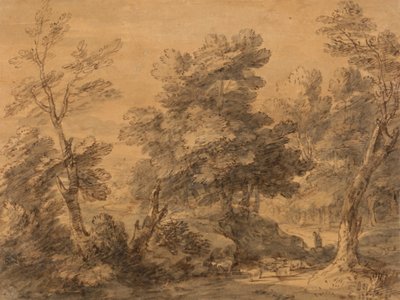 Erdős táj pásztorral és juhokkal alkotó: Thomas Gainsborough