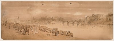 Válogatás a húsz legszebb kilátásból Párizsban, 1802. alkotó: Thomas Girtin