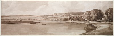 Válogatás a húsz legfestőibb párizsi kilátásból: Kilátás a Belle Vue-re és a Pont de Sêve-re, 1802 alkotó: Thomas Girtin