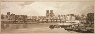 Válogatás a húsz legfestőibb párizsi kilátásból: A Pont de la Tournelle és a Notre Dame kilátása az Arzenálból alkotó: Thomas Girtin