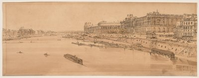 Válogatás a húsz legfestőibb párizsi kilátásból: A Louvre és a Tuilleries-híd kilátása a Pont Neufról alkotó: Thomas Girtin