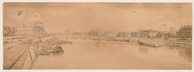Válogatás a húsz legfestőibb párizsi kilátásból: Kilátás a Tuileriákra és a hídra a Pont de la Concorde-ról alkotó: Thomas Girtin