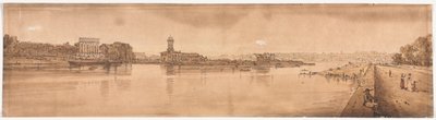 Válogatás a húsz legfestőibb párizsi kilátásból: Chaillot falu kilátása, a Pont de la Concorde-ról alkotó: Thomas Girtin