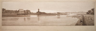 Válogatás a húsz legfestőibb párizsi kilátásból: Chaillot falu kilátása stb. a Pont de la Concorde-ból alkotó: Thomas Girtin