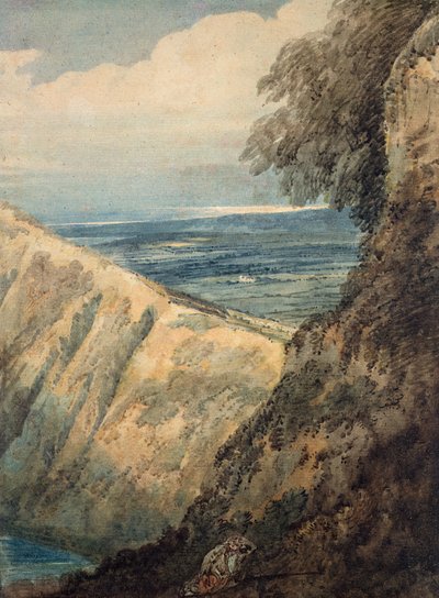 Dorset partja, a Lulworth Cove közelében alkotó: Thomas Girtin