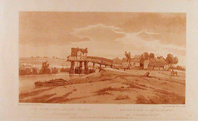 Die Wassermühle über der Brücke bei Charenton alkotó: Thomas Girtin