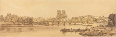 Pont de la Tournelle és Notre Dame kilátása az Arsnelből: pl.11 alkotó: Thomas Girtin