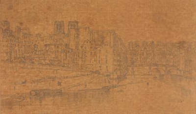 A Pont St.Michel látképe, a Pont Neufról, 1803 (tanulmány a párizsi Views 4. táblájához) alkotó: Thomas Girtin