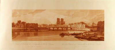 Ansicht der Pont de la Tournelle & Notre Dame vom Arsenal aus alkotó: Thomas Girtin