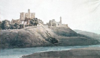 Warkworth kastély (akvarell papíron) alkotó: Thomas Girtin