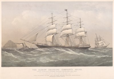 Az Albion Hajózási Társaság hajói (színes litográfia) alkotó: Thomas Goldsworth Dutton