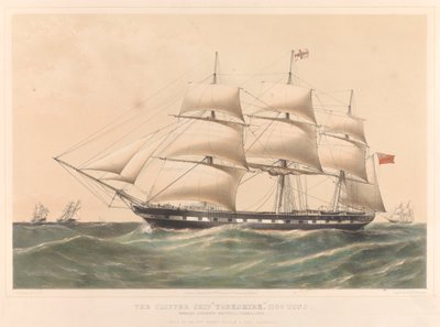 The Clipper Ship Yorkshire 1100 Tons, 1857-60 körül (színes litográfia) alkotó: Thomas Goldsworth Dutton