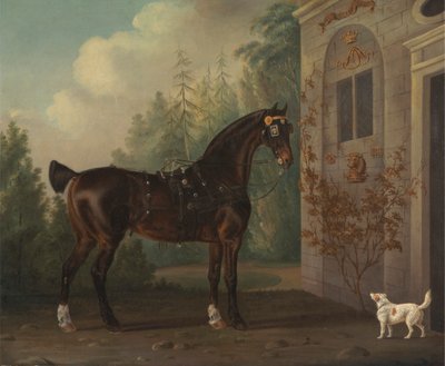 Lord Abergavenny sötét öböli kocsilovaja terrierrel alkotó: Thomas Gooch