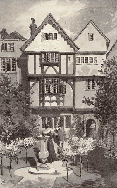 A szürke ház (litográfia) alkotó: Thomas Hamilton Crawford