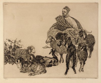 Cím nélkül (Arab kecskékkel) alkotó: Thomas Handforth