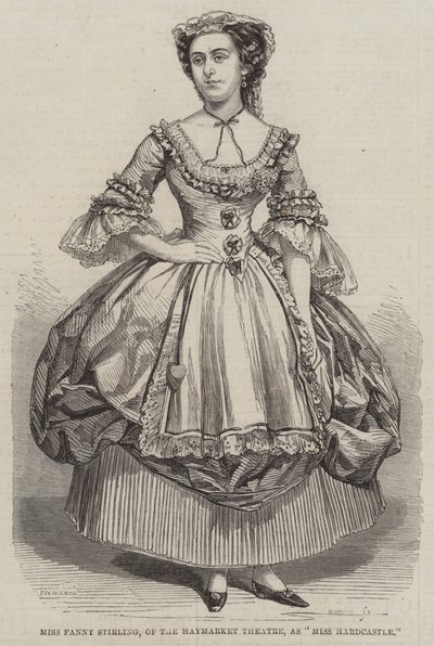 Miss Fanny Stirling, a Haymarket Színházból, mint Miss Hardcastle alkotó: Thomas Harrington Wilson