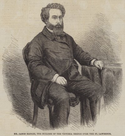 James Hodges úr, a Szent Lőrinc feletti Victoria-híd építője alkotó: Thomas Harrington Wilson