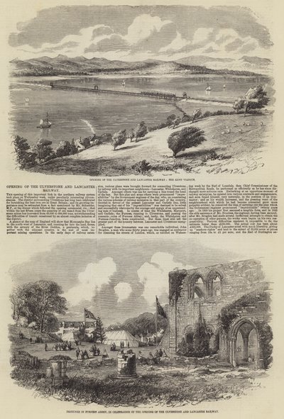 Az ulverstone-i és lancasteri vasút megnyitása alkotó: Thomas Harrington Wilson