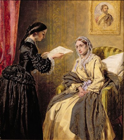 A London Gazette-ben a halottak és sebesültek listájának keresése (W. P. Frith nyomán) alkotó: Thomas Harrington Wilson
